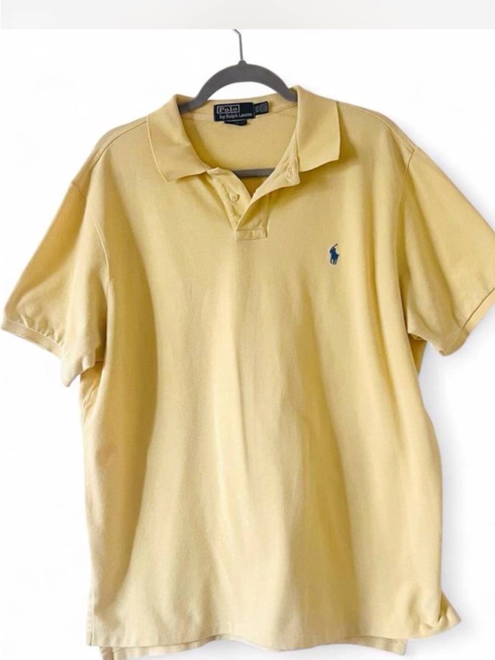 Polo by Ralph Lauren Pale Yellow Classic Cotton Polo with Blue Pony